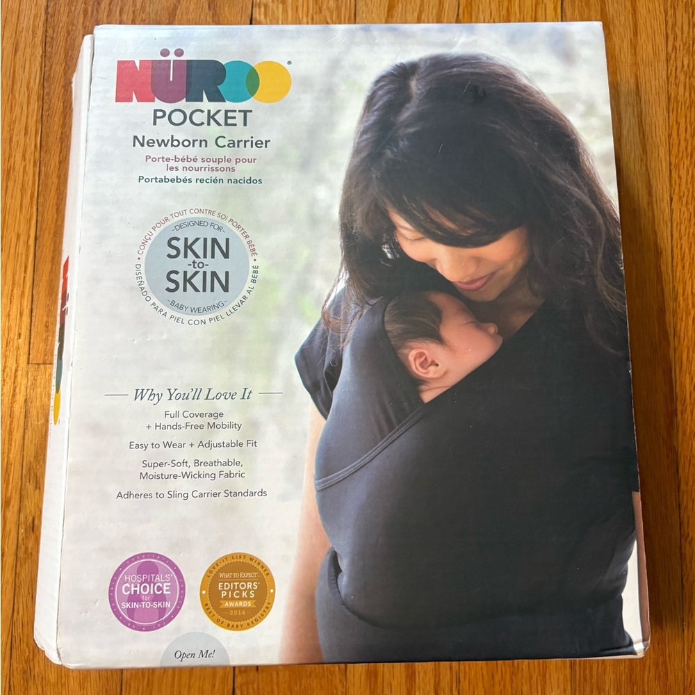Pocket Newborn Carrier Tee - Black -